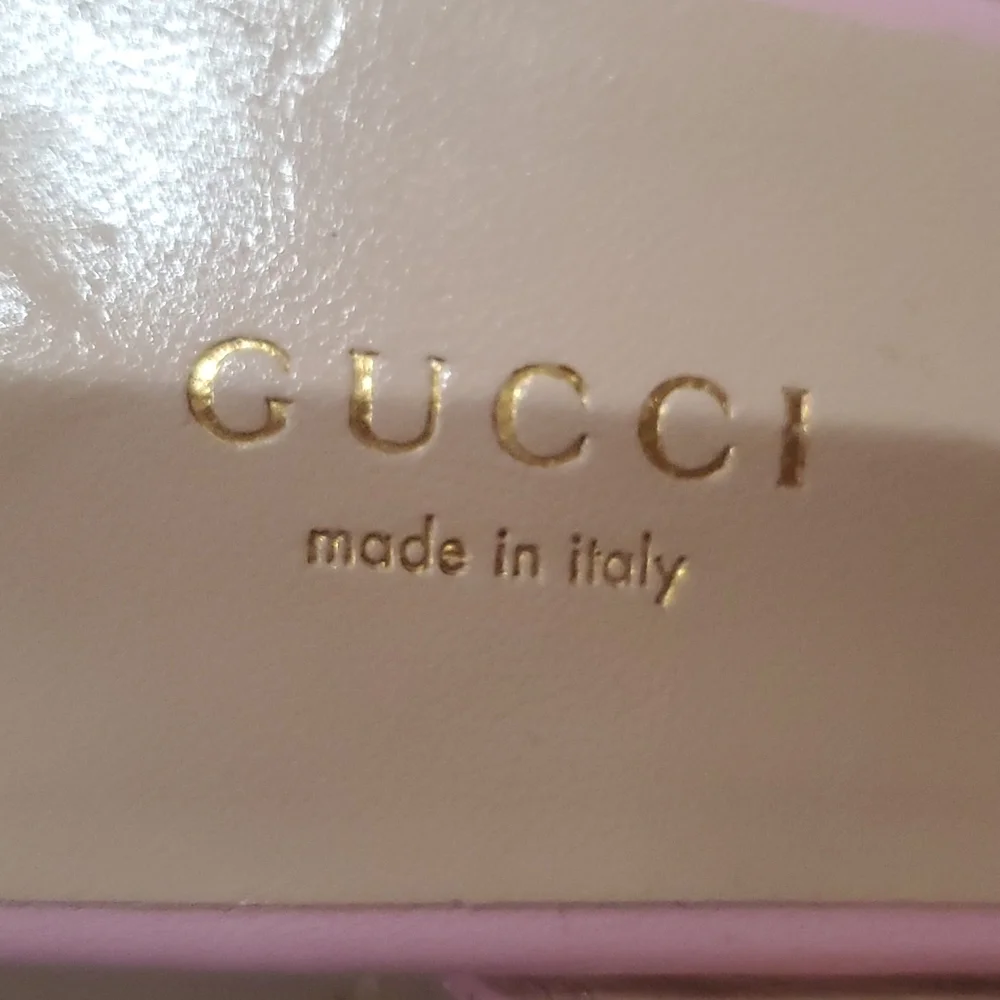 Gucci Pricetown Horsebit Lace Leather Pink Nude Mule Loafer Slipper Flat 36.5 - Picture 4 of 8